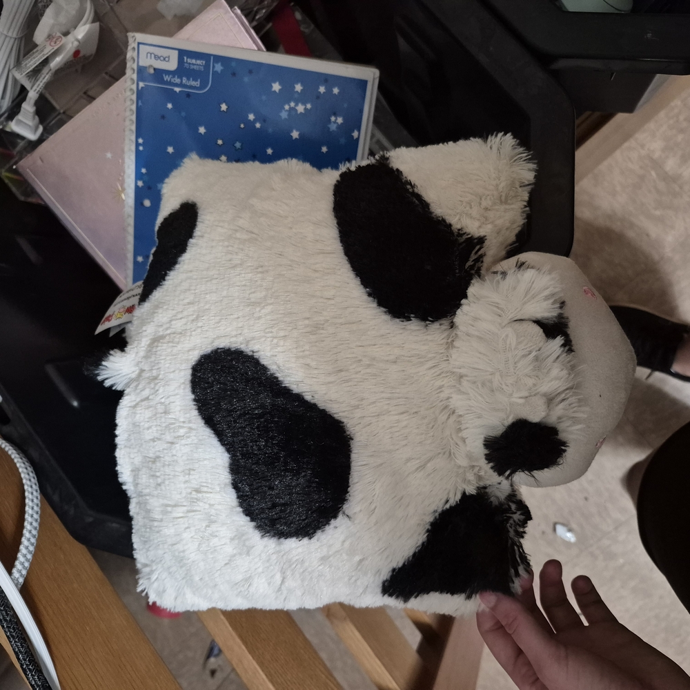 Cow Print Plush Pillow